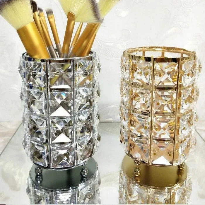 Lustre™ - Crystal-Trimmed Vanity Organizer for Brushes