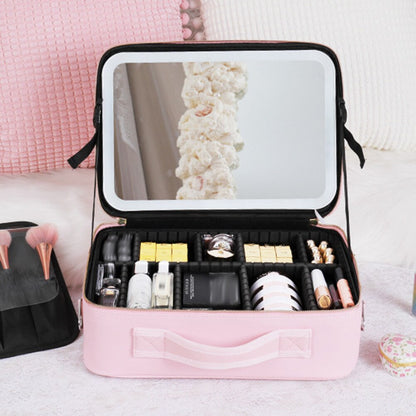 Lustra™ - Travel-Ready LED Mirror Organizer