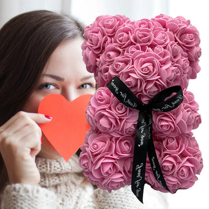 Rosette™ - Keepsake Rose Bear for Lasting Display