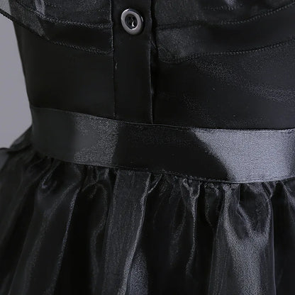Veloria™ - Gothic Mid-Calf Cake Gown for Costume Play