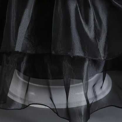 Veloria™ - Gothic Mid-Calf Cake Gown for Costume Play
