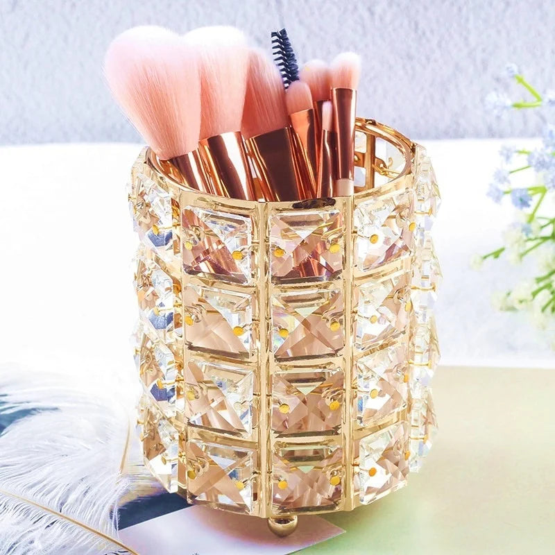 Lustre™ - Crystal-Trimmed Vanity Organizer for Brushes