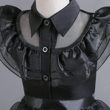 Veloria™ - Gothic Mid-Calf Cake Gown for Costume Play