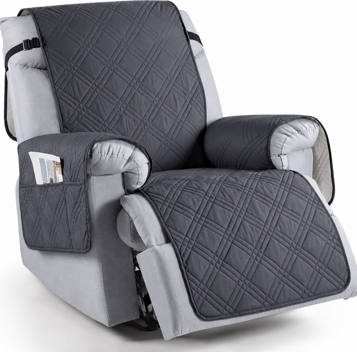 Covea™ - Soft, Waterproof Recliner Protection With Handy Arm Pockets