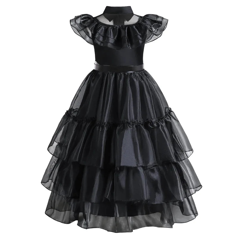 Veloria™ - Gothic Mid-Calf Cake Gown for Costume Play