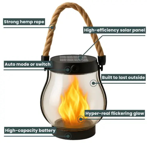 Aureli™ - Warm Flicker Lighting For Outdoor Evenings
