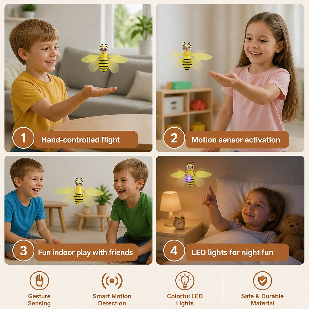 Aeriali™ - Hand-Guided Hovering Bee for Active Indoor Play
