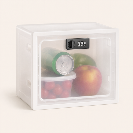 Lockable Refrigerator Storage Box with Combination Lock