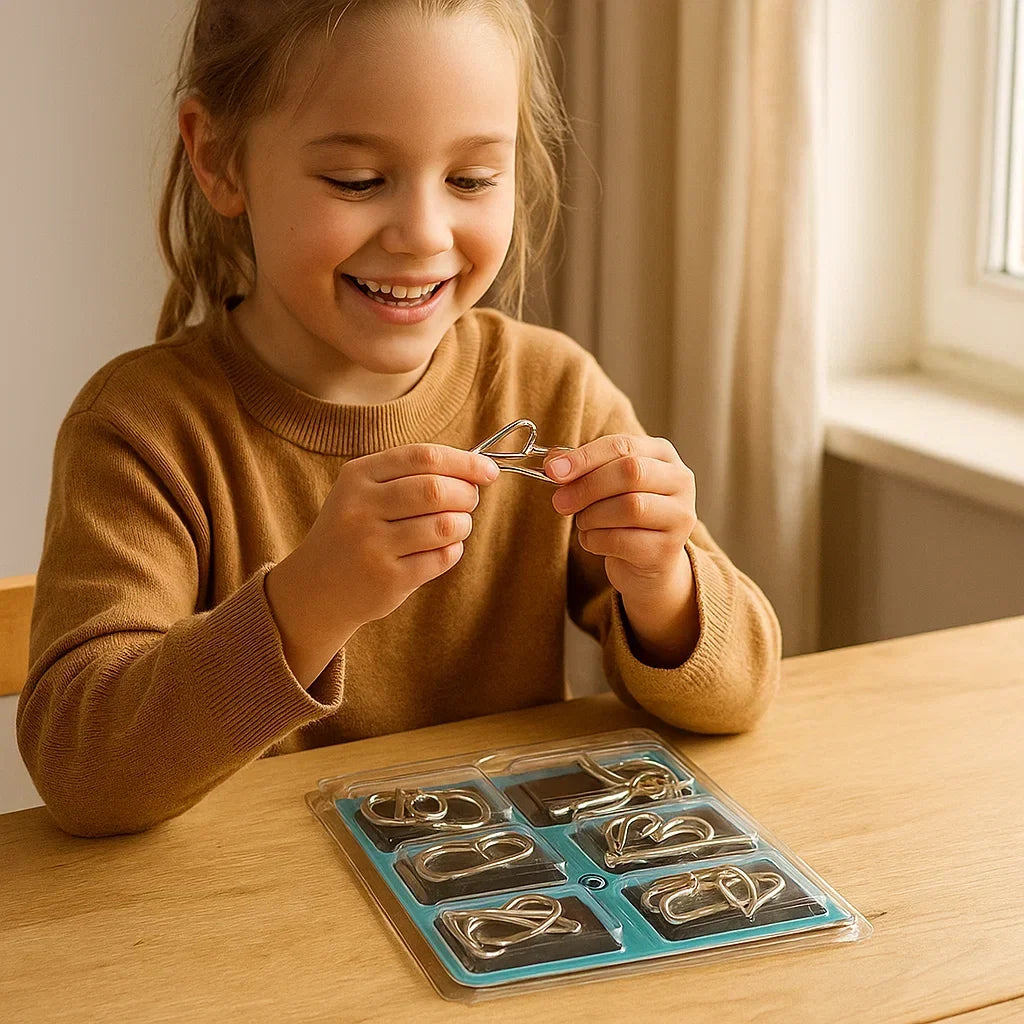Clevor™ - 36 Metal Brain Teasers for Focused Hands-On Play
