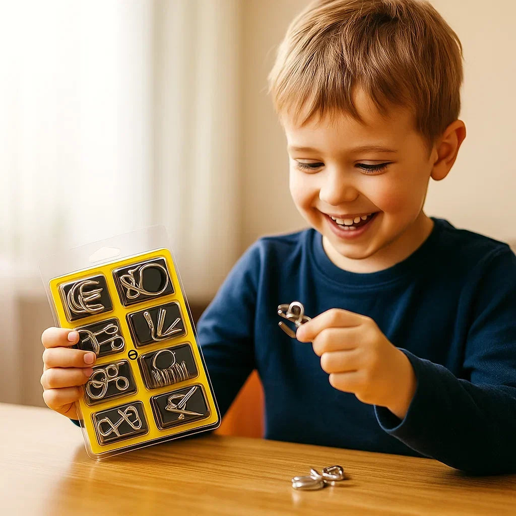 Clevor™ - 36 Metal Brain Teasers for Focused Hands-On Play