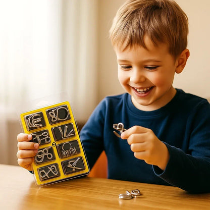 Clevor™ - 36 Metal Brain Teasers for Focused Hands-On Play