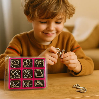 Clevor™ - 36 Metal Brain Teasers for Focused Hands-On Play
