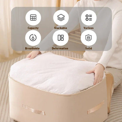 Packly™ - Compresses Bulky Linens for Neat Storage