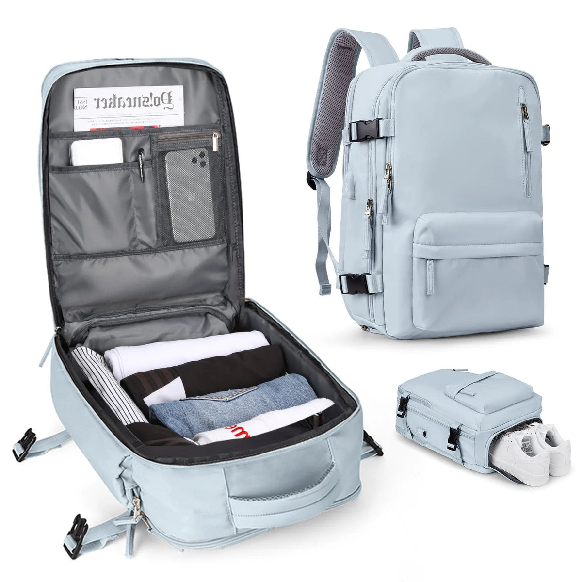 Voyaro™ - Organized Travel Carry with Wet and Shoe Separation