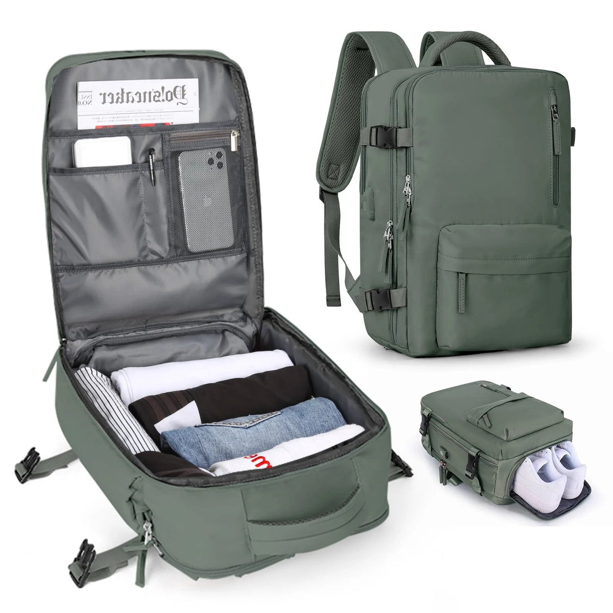Voyaro™ - Organized Travel Carry with Wet and Shoe Separation