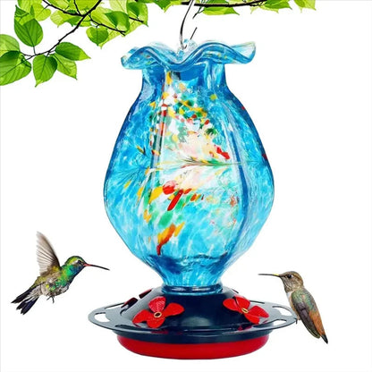 Marisol™ - Ocean Blue Glass Feeder For Hummingbirds