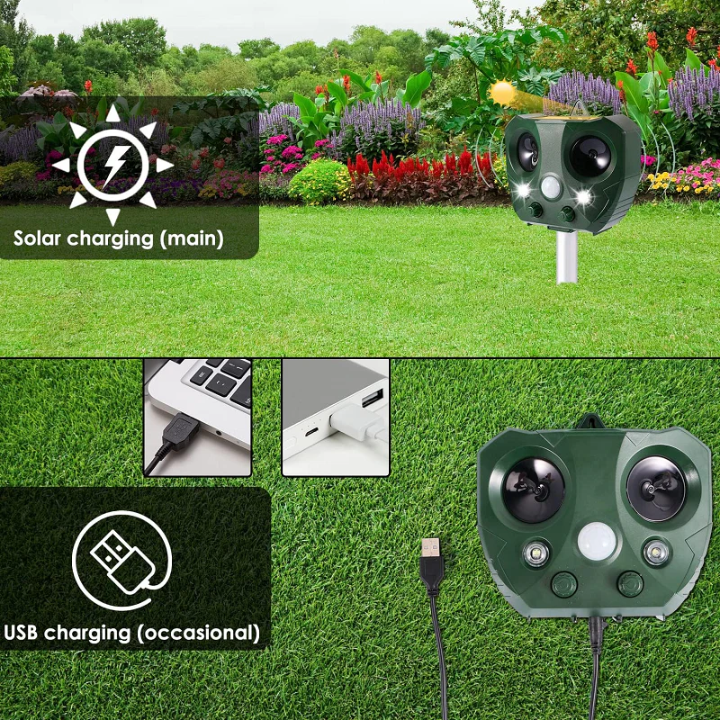 Aviaro™ - Quiet Solar Deterrent for Garden Areas
