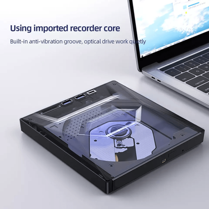 Clyro™ - Slim External Drive for Discs, Cards and Backups