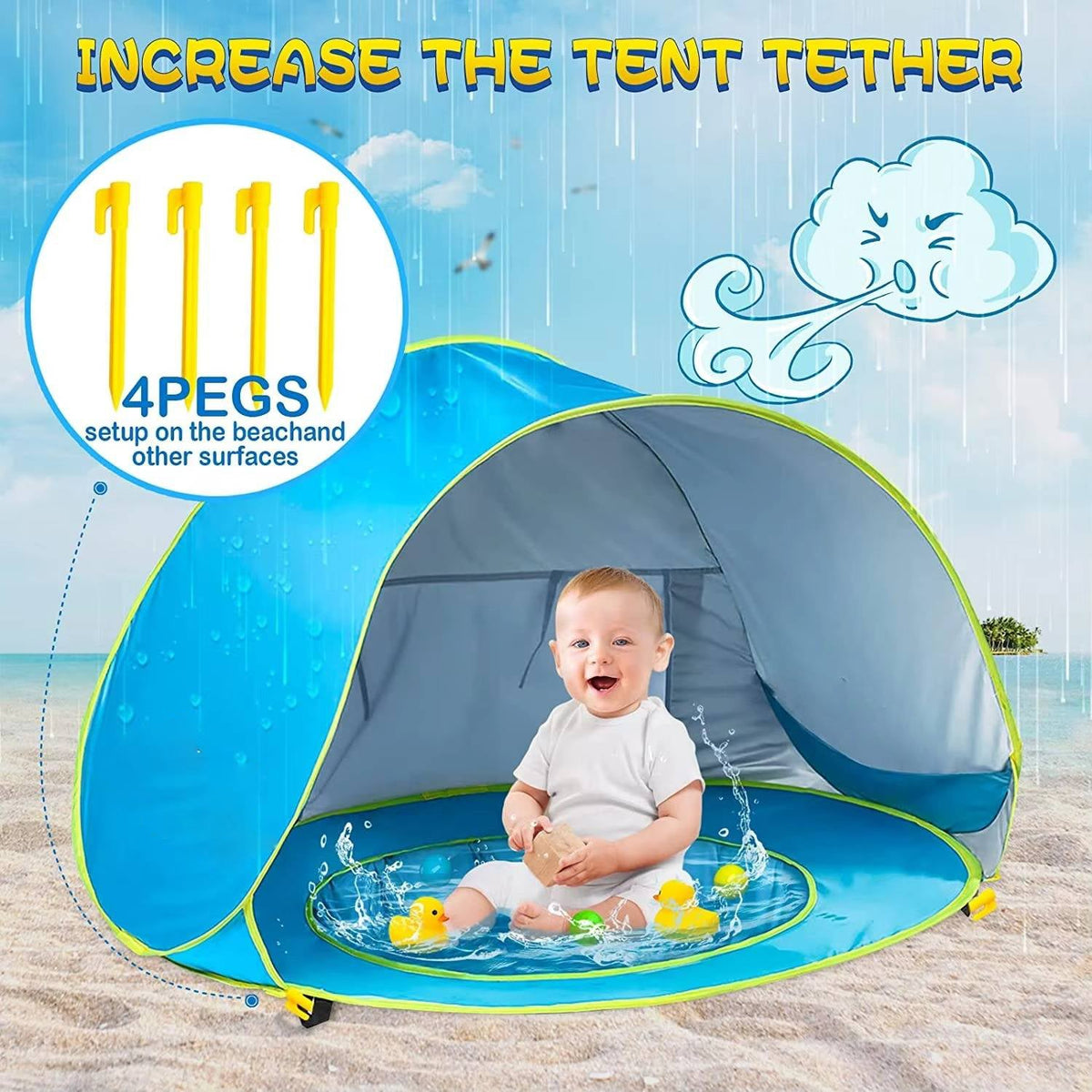 Soluna™ - Portable Shaded Play Shelter for Babies