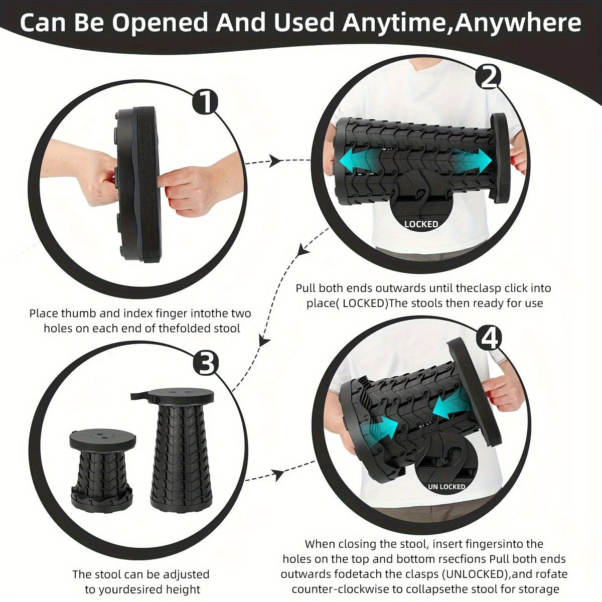 Vantara™ - Compact Telescopic Seat For Easy Outdoor Rest