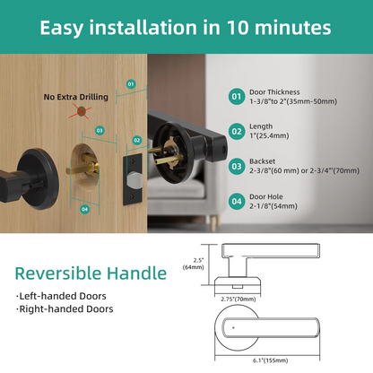 Luxon™ - Keyless Entry With Fingerprint, Code, And Fob
