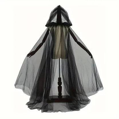 Noctra™ - Hooded Tulle Cape For Effortless Spooky Style