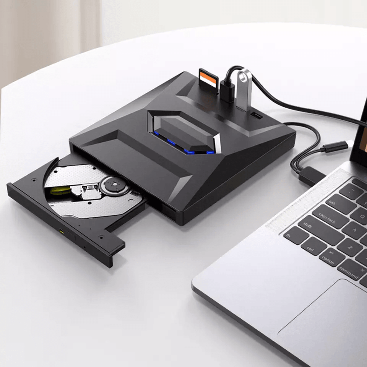 Clyro™ - Slim External Drive for Discs, Cards and Backups