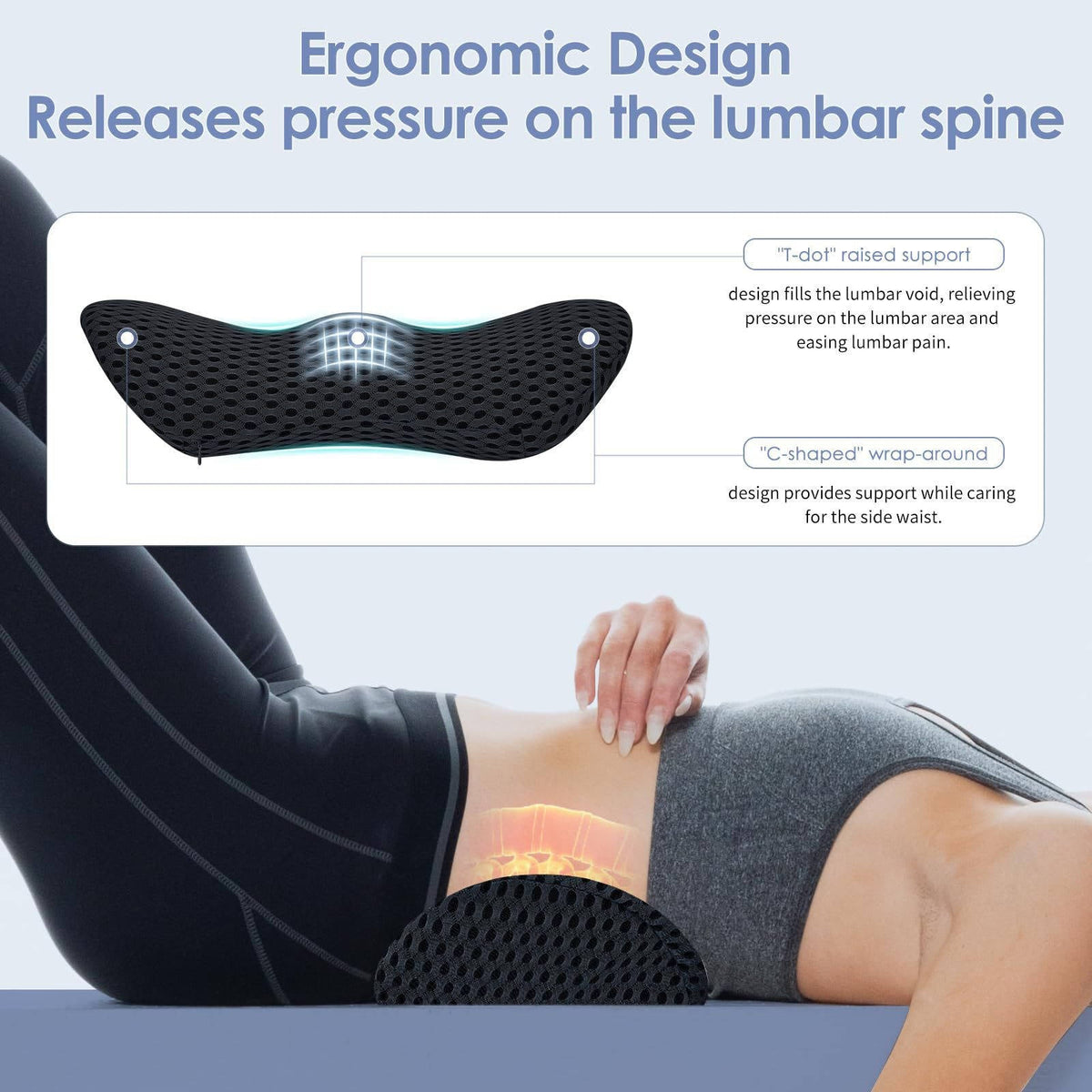 Vestra™ - Contoured Lumbar Support For All-Day Sitting