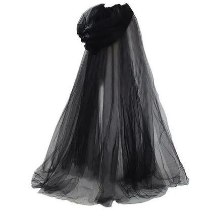 Noctra™ - Hooded Tulle Cape For Effortless Spooky Style