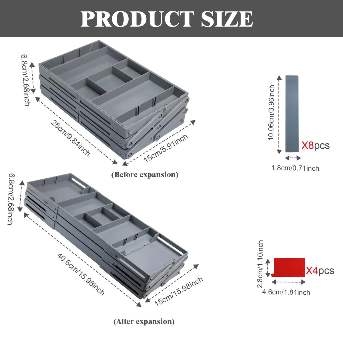 Tidaro™ - Stacked Drawer Storage For Small Items