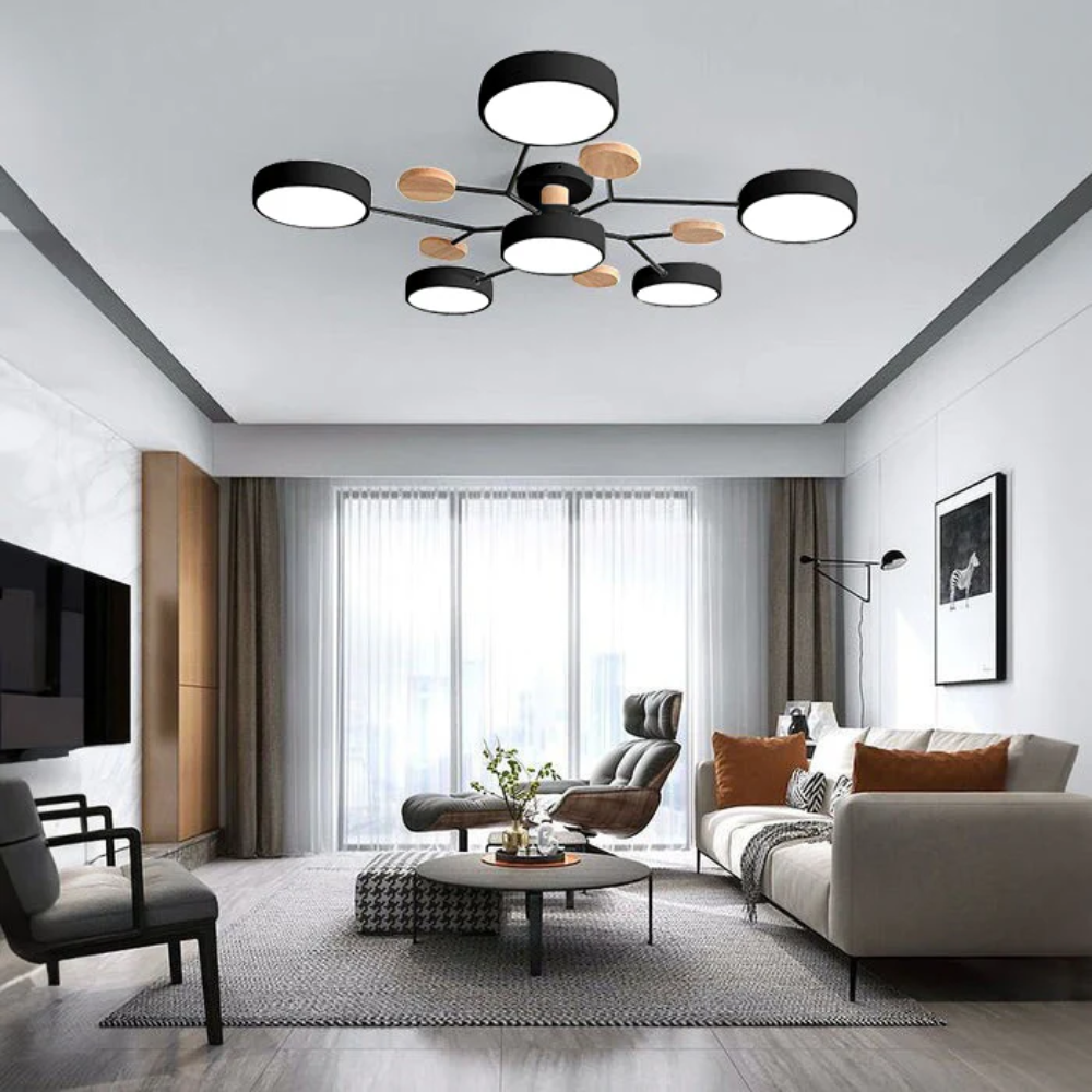Lumine™ - Low-Profile Semi-Flush LED Chandelier for Homes