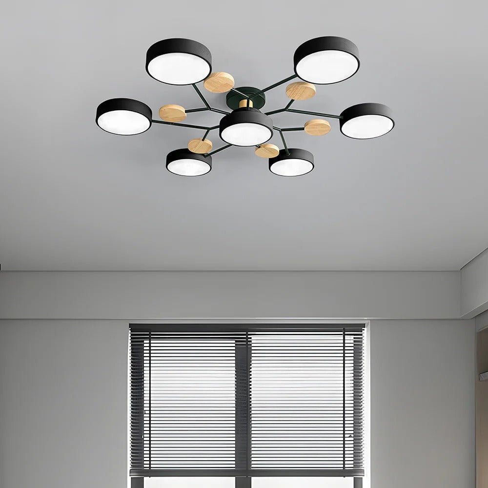Lumine™ - Low-Profile Semi-Flush LED Chandelier for Homes