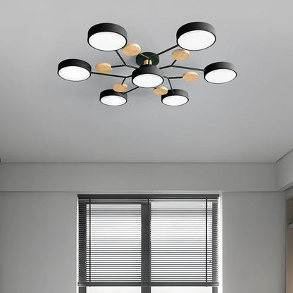 Lumine™ - Low-Profile Semi-Flush LED Chandelier for Homes