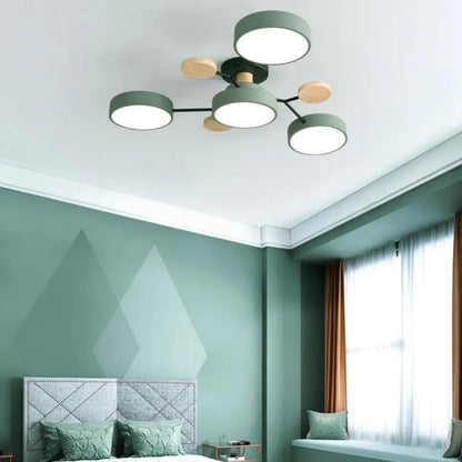 Lumine™ - Low-Profile Semi-Flush LED Chandelier for Homes