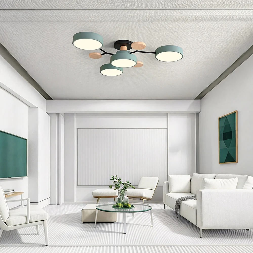 Lumine™ - Low-Profile Semi-Flush LED Chandelier for Homes