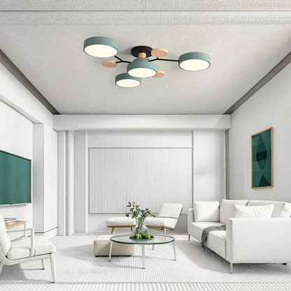 Lumine™ - Low-Profile Semi-Flush LED Chandelier for Homes