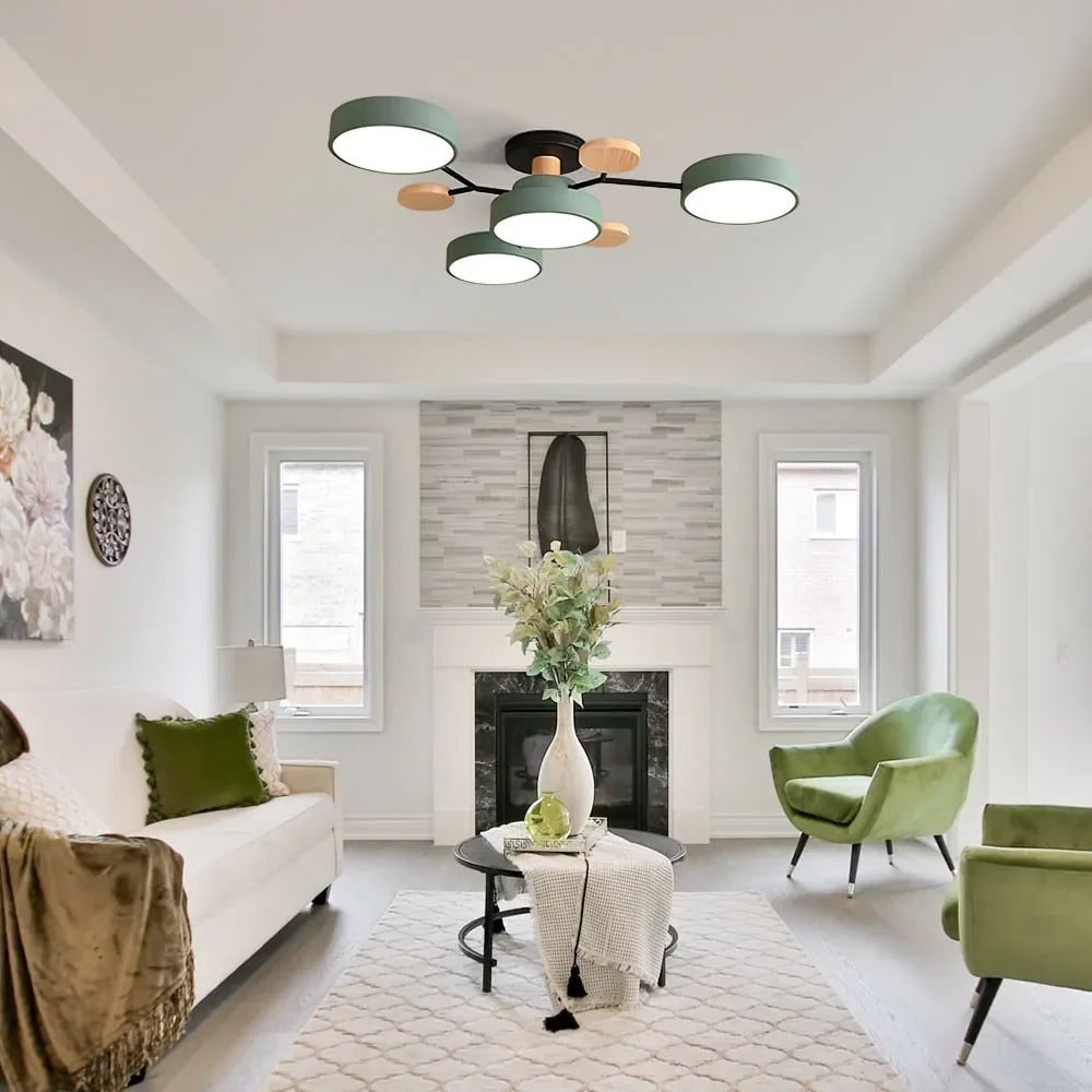 Lumine™ - Low-Profile Semi-Flush LED Chandelier for Homes
