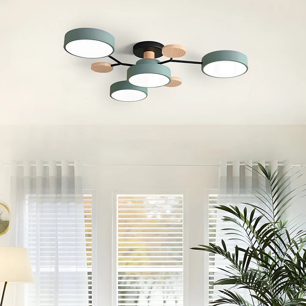 Lumine™ - Low-Profile Semi-Flush LED Chandelier for Homes