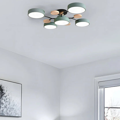 Lumine™ - Low-Profile Semi-Flush LED Chandelier for Homes