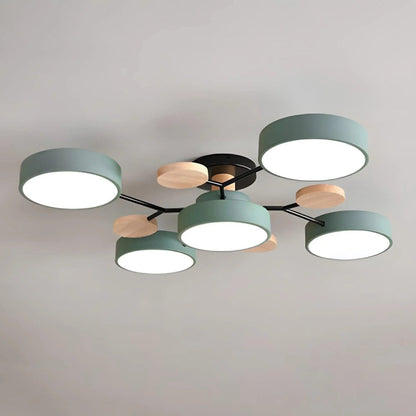 Lumine™ - Low-Profile Semi-Flush LED Chandelier for Homes