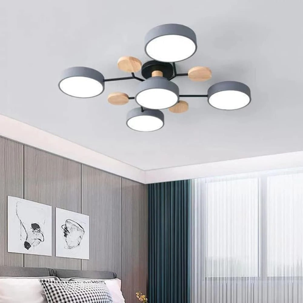 Lumine™ - Low-Profile Semi-Flush LED Chandelier for Homes