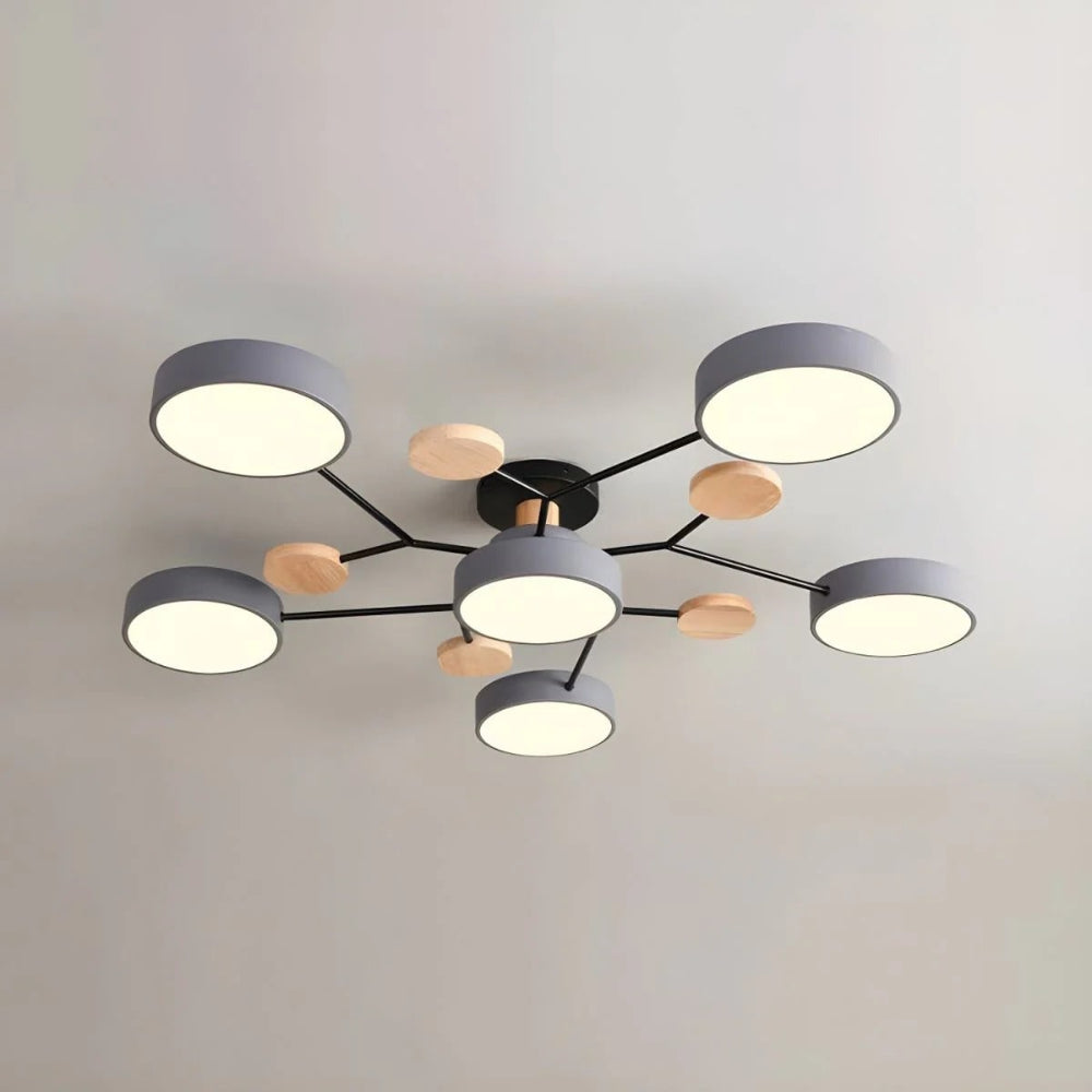 Lumine™ - Low-Profile Semi-Flush LED Chandelier for Homes