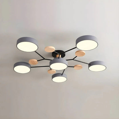 Lumine™ - Low-Profile Semi-Flush LED Chandelier for Homes