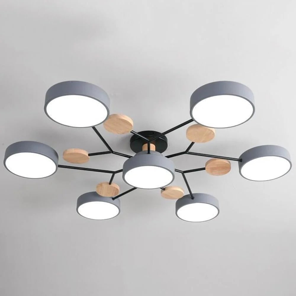 Lumine™ - Low-Profile Semi-Flush LED Chandelier for Homes