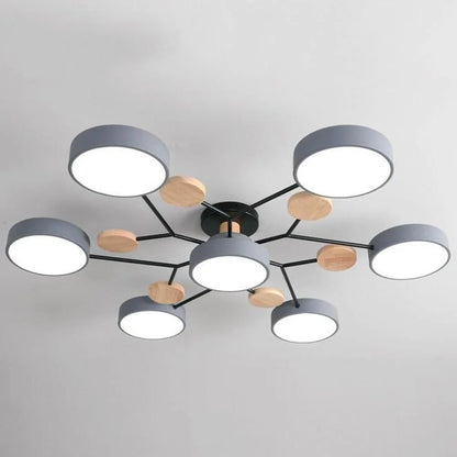 Lumine™ - Low-Profile Semi-Flush LED Chandelier for Homes