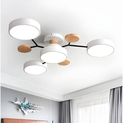 Lumine™ - Low-Profile Semi-Flush LED Chandelier for Homes
