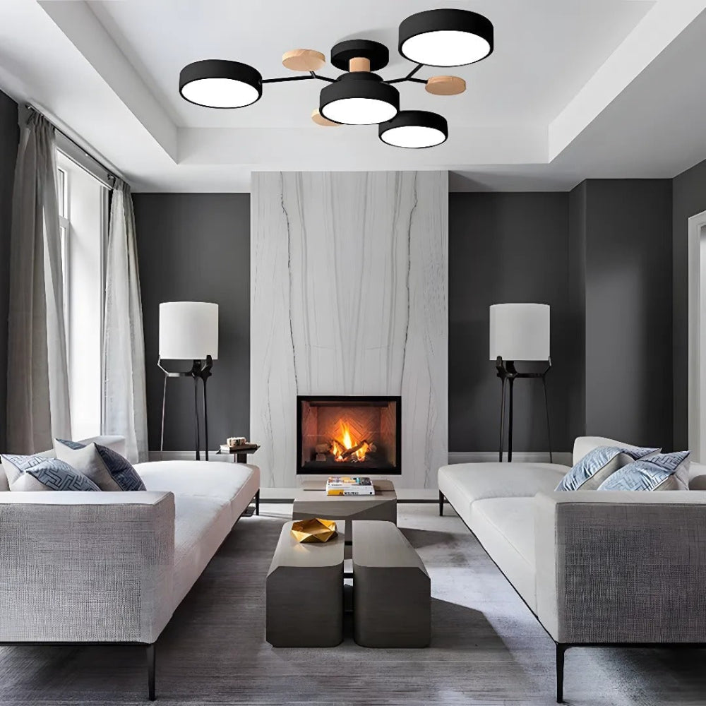 Lumine™ - Low-Profile Semi-Flush LED Chandelier for Homes