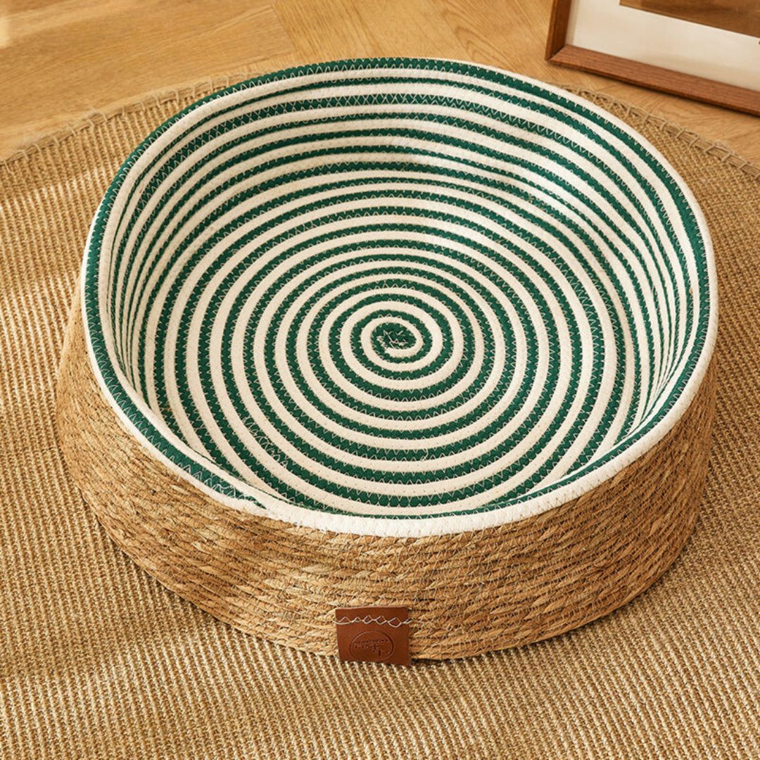 Nestra™ - Hand-Woven Rattan Nest For Cat Comfort
