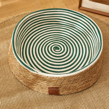 Nestra™ - Hand-Woven Rattan Nest For Cat Comfort