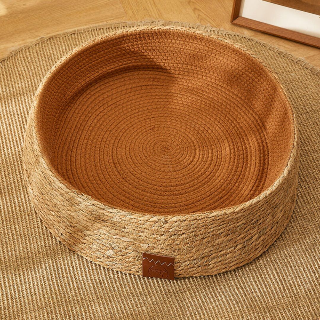 Nestra™ - Hand-Woven Rattan Nest For Cat Comfort